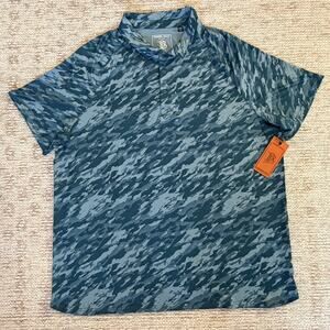 Branded Bills Performance Polo Size XXL Blue Camo Golf Shirt